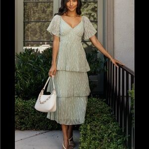 Polagram Sage Green Dress